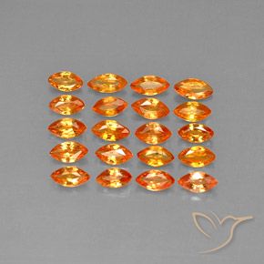 4.36ctw Natural Naranja oscuro Zafiro, Marquesa, VVS-VS