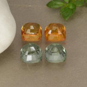 Gemas de zafiro multicolor natural de 2,19 ct, corte cojín, VS