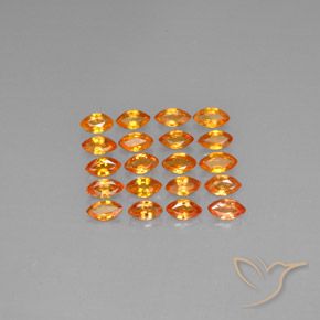 Gemas de zafiro naranja natural de 4,11 ct, marquesa, VVS-VS