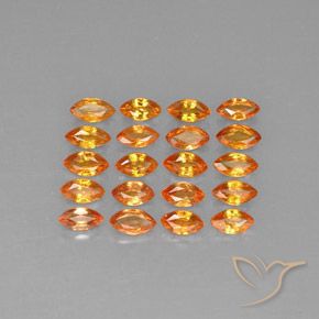 Gemas de zafiro naranja natural de 3,76 ct, marquesa, VVS-VS