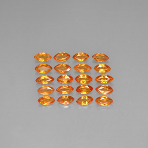 Gemas de zafiro naranja natural de 2,42 ct, marquesa, VVS-VS