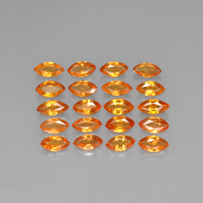 Gemas de zafiro naranja natural de 2,42 ct, marquesa, VVS-VS