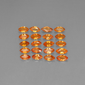 Gemas de zafiro naranja natural de 2,46 ct, marquesa, VVS-VS
