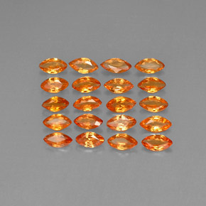 Gemas de zafiro naranja natural de 2,46 ct, marquesa, VVS-VS