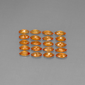 Gemas de zafiro naranja natural de 2,46 ct, marquesa, VVS-VS