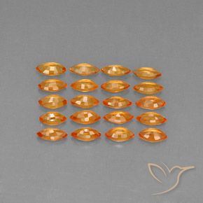 Gemas de zafiro naranja natural de 3,79 ct, marquesa, VVS-VS
