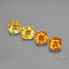 Gemas de zafiro multicolor natural de 1,70 ct, corte cojín, VVS-VS