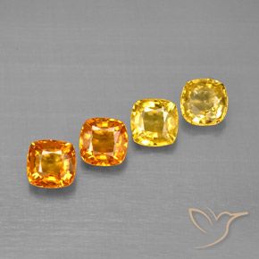 Gemas de zafiro multicolor natural de 1,70 ct, corte cojín, VVS-VS