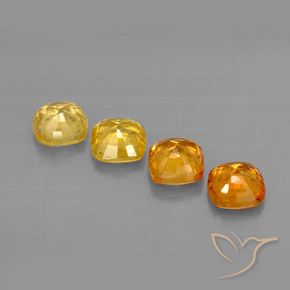 Gemas de zafiro multicolor natural de 1,70 ct, corte cojín, VVS-VS