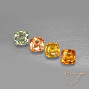 Gemas de zafiro multicolor natural de 2,55 ct, corte cojín, VVS-VS
