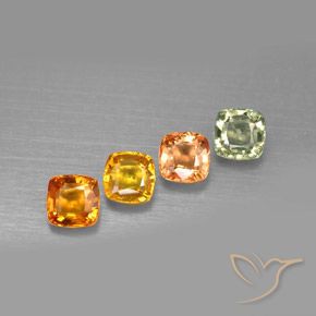 Gemas de zafiro multicolor natural de 2,55 ct, corte cojín, VVS-VS