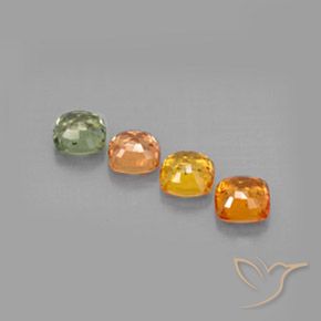 Gemas de zafiro multicolor natural de 2,55 ct, corte cojín, VVS-VS