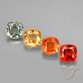 Gemas de zafiro multicolor natural de 2,34 ct, corte cojín, VVS-VS
