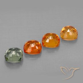 Gemas de zafiro multicolor natural de 2,36 ct, corte cojín, VVS-VS