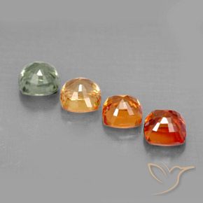 Gemas de zafiro multicolor natural de 2,49 ct, corte cojín, VVS-VS