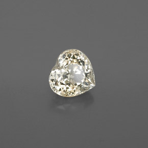 Zafiro amarillo natural de 1,40 ct, forma de corazón, VVS-VS