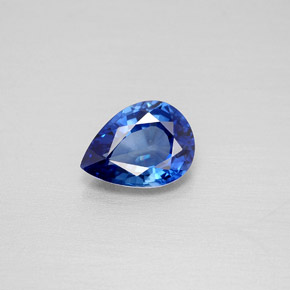 Zafiro azul natural de 1,19 ct, en forma de pera, VVS