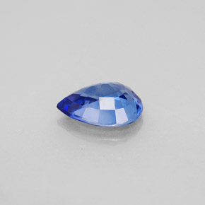 Zafiro azul natural de 1,19 ct, en forma de pera, VVS