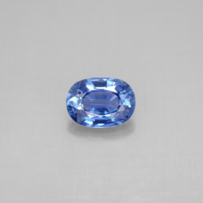 Zafiro azul natural de 1,05 ct, corte óvalo, VS
