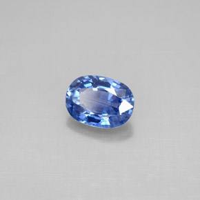 Zafiro azul natural de 1,05 ct, corte óvalo, VS