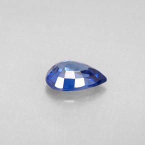 Zafiro azul natural de 1,20 ct, en forma de pera, VVS-VS