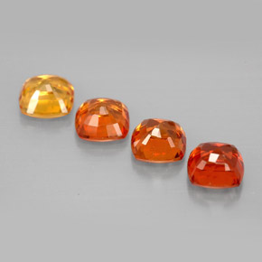Gemas de zafiro multicolor natural de  ct, corte cojín, VVS-VS