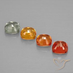 Gemas de zafiro multicolor natural de 1,84 ct, corte cojín, VVS-VS