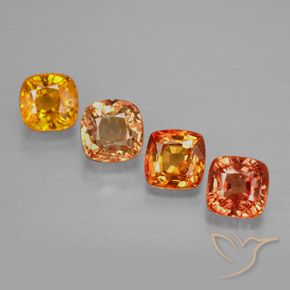 Gemas de zafiro multicolor natural de 2,41 ct, corte cojín, VVS-VS
