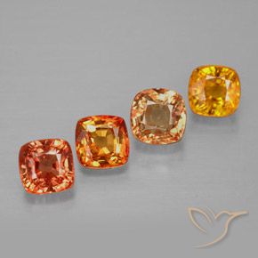 Gemas de zafiro multicolor natural de 2,41 ct, corte cojín, VVS-VS