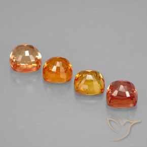 Gemas de zafiro multicolor natural de 2,41 ct, corte cojín, VVS-VS
