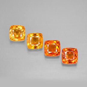Gemas de zafiro multicolor natural de 1,99 ct, corte cojín, VVS