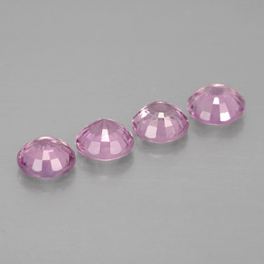 Gemas de zafiro rosa natural de  ct, corte redondo, VVS