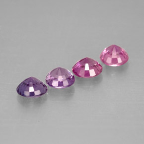 Gemas de zafiro multicolor natural de  ct, corte redondo, VVS