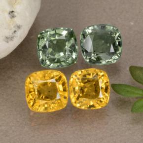 Gemas de zafiro multicolor natural de 2,75 ct, corte cojín, VVS