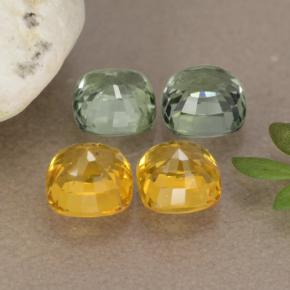 Gemas de zafiro multicolor natural de 2,75 ct, corte cojín, VVS