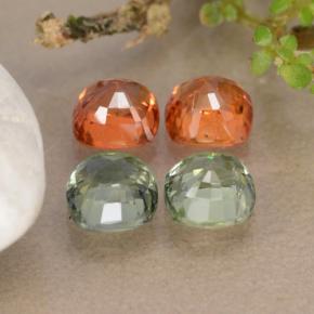 Gemas de zafiro multicolor natural de 2,53 ct, corte cojín, VVS-VS