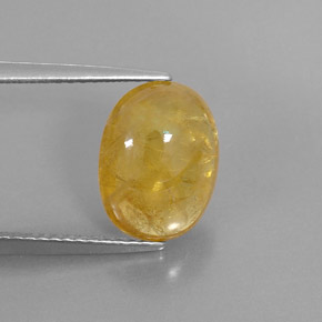 Zafiro amarillo natural de 4,29 ct, transparente, transparente / translúcido