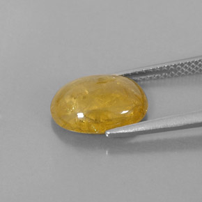 Zafiro amarillo natural de 4,29 ct, transparente, transparente / translúcido