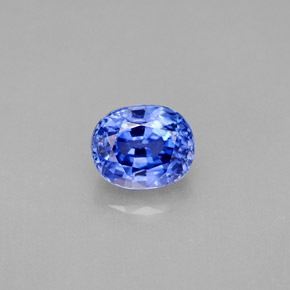 Zafiro azul natural de 2,05 ct, corte óvalo, VVS