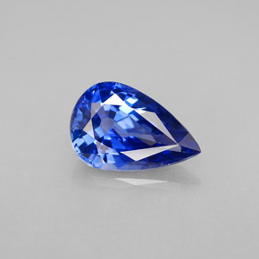 Zafiro azul natural de 2,29 ct, en forma de pera, VVS