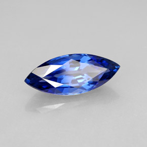 Zafiro azul natural de 2,69 ct, marquesa, VVS