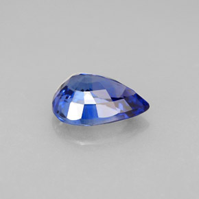 Zafiro azul natural de 1,99 ct, en forma de pera, VVS-VS