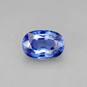 Zafiro azul natural de 2,15 ct, corte óvalo, VVS-VS