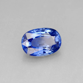 Zafiro azul natural de 2,15 ct, corte óvalo, VVS-VS