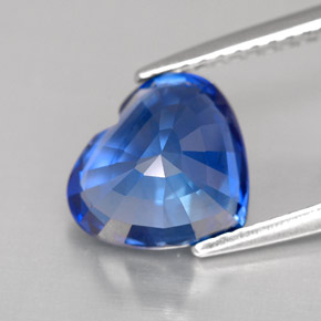 Zafiro azul natural de 3,03 ct, forma de corazón, VVS-VS