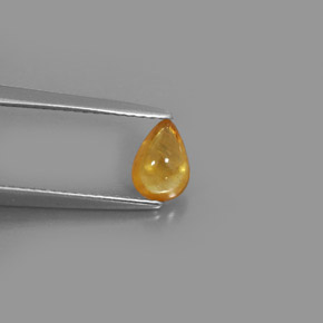 Zafiro amarillo natural de 0,82 ct, transparente, transparente / translúcido