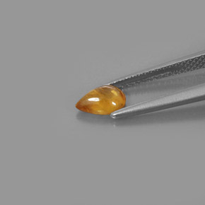Zafiro amarillo natural de 0,82 ct, transparente, transparente / translúcido