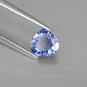 Zafiro azul natural de 1,17 ct, forma de corazón, VVS