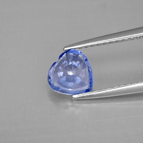 Zafiro azul natural de 1,17 ct, forma de corazón, VVS