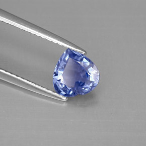 Zafiro azul natural de 1,18 ct, forma de corazón, VVS-VS